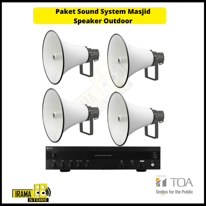 Paket Sound System Masjid Outdoor Speaker TOA - 4 Speaker